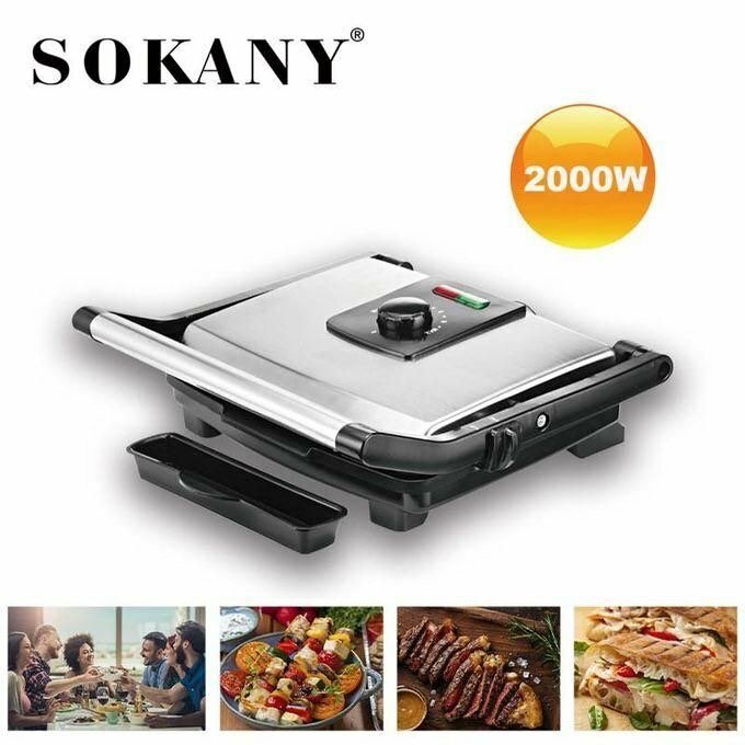 Grill électrique-Multifonctions-Professional-Inox&Noir-2000W