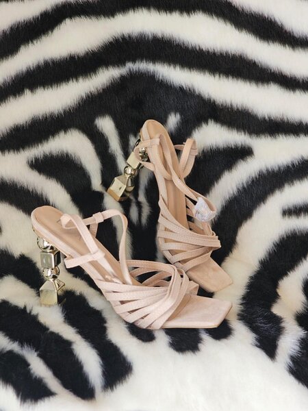 Sandale femme beige