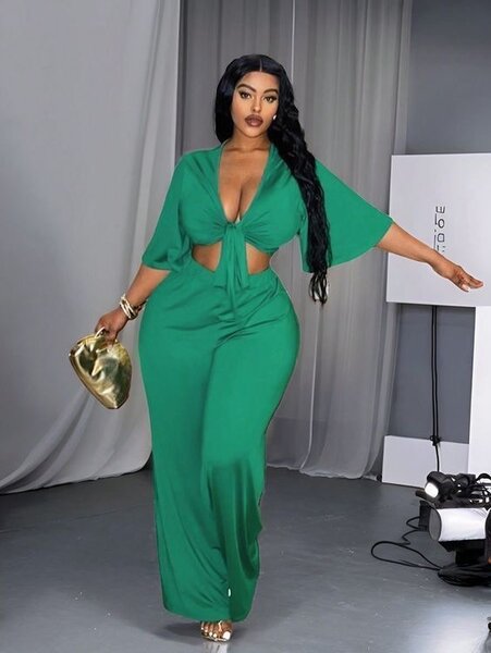 Ensemble vert élégant