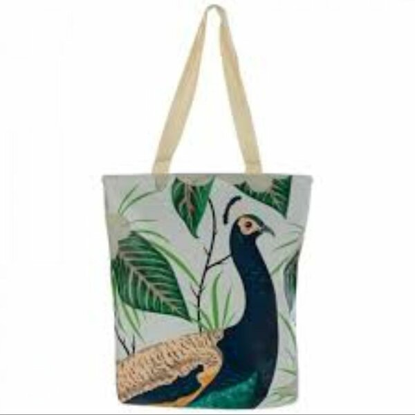 Sac fourre-tout motif paon