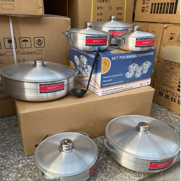 Ensemble casserole en inox