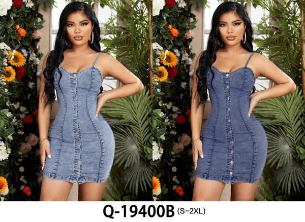 Denim short dress