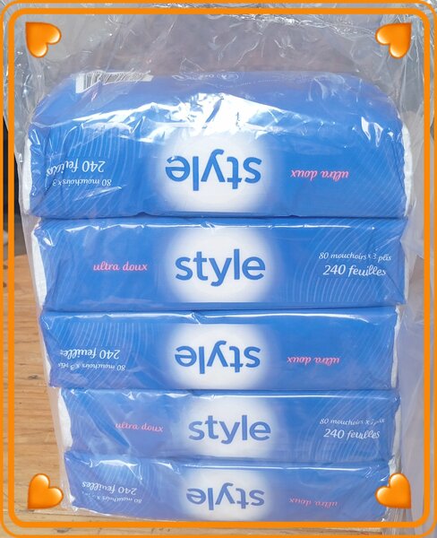 Lot de 20 Mouchoirs Style 3 plis