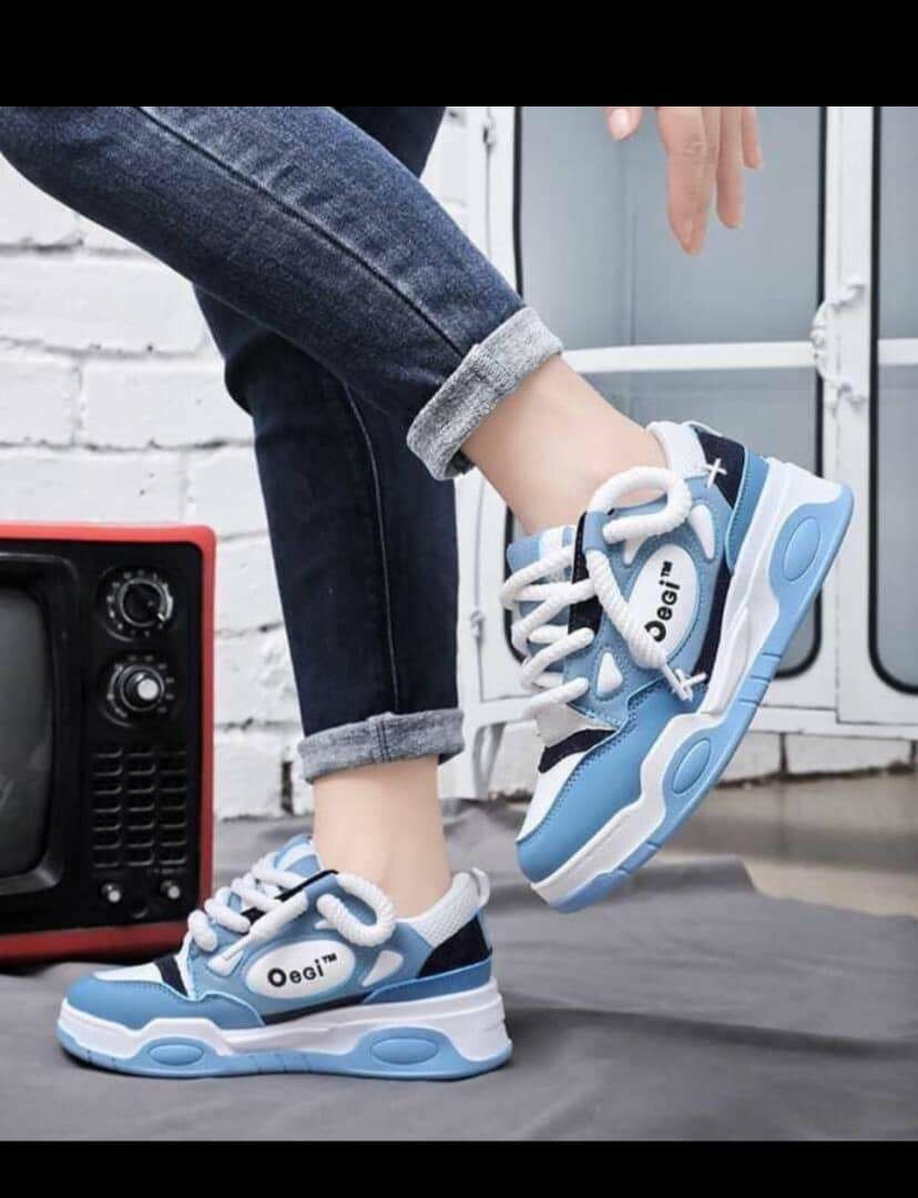 Baskets tendance bleu unisexe