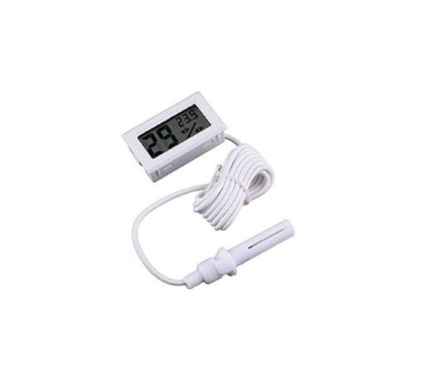 Incubateur Thermomètre Hygromètre Avec Sonde Externe Pour Couveuse Numérique Blanc