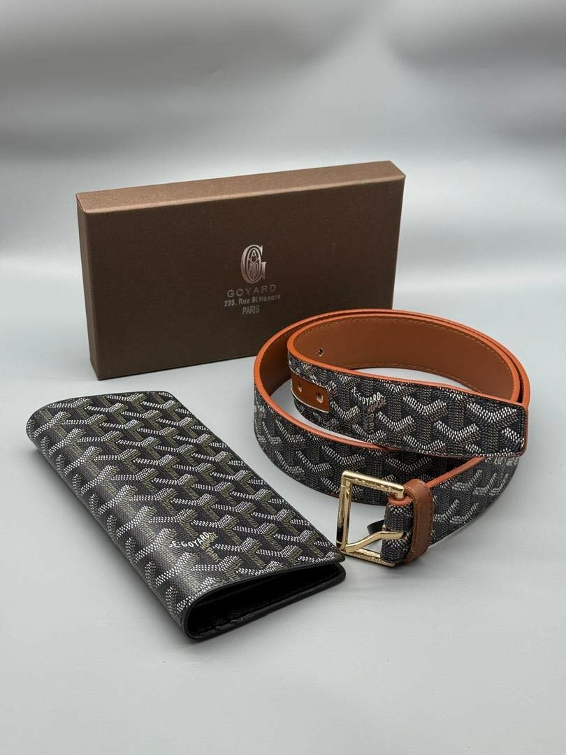 Goyard wallet and belt