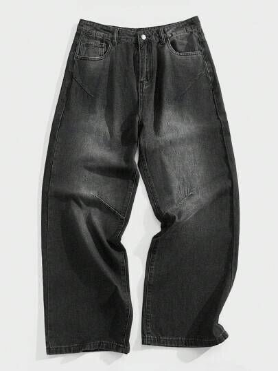 Black faded Baggy Jeans