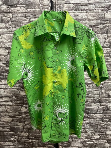 Chemise hawaïenne verte vivante