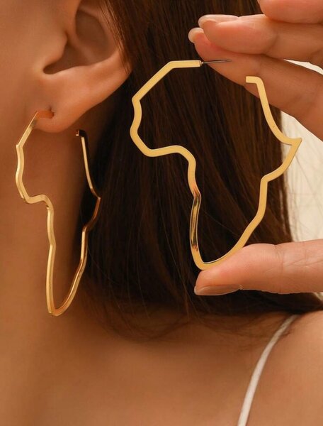 Boucles d'oreilles carte Afrique