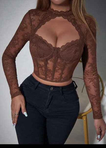 Corset Transparent en Dentelle