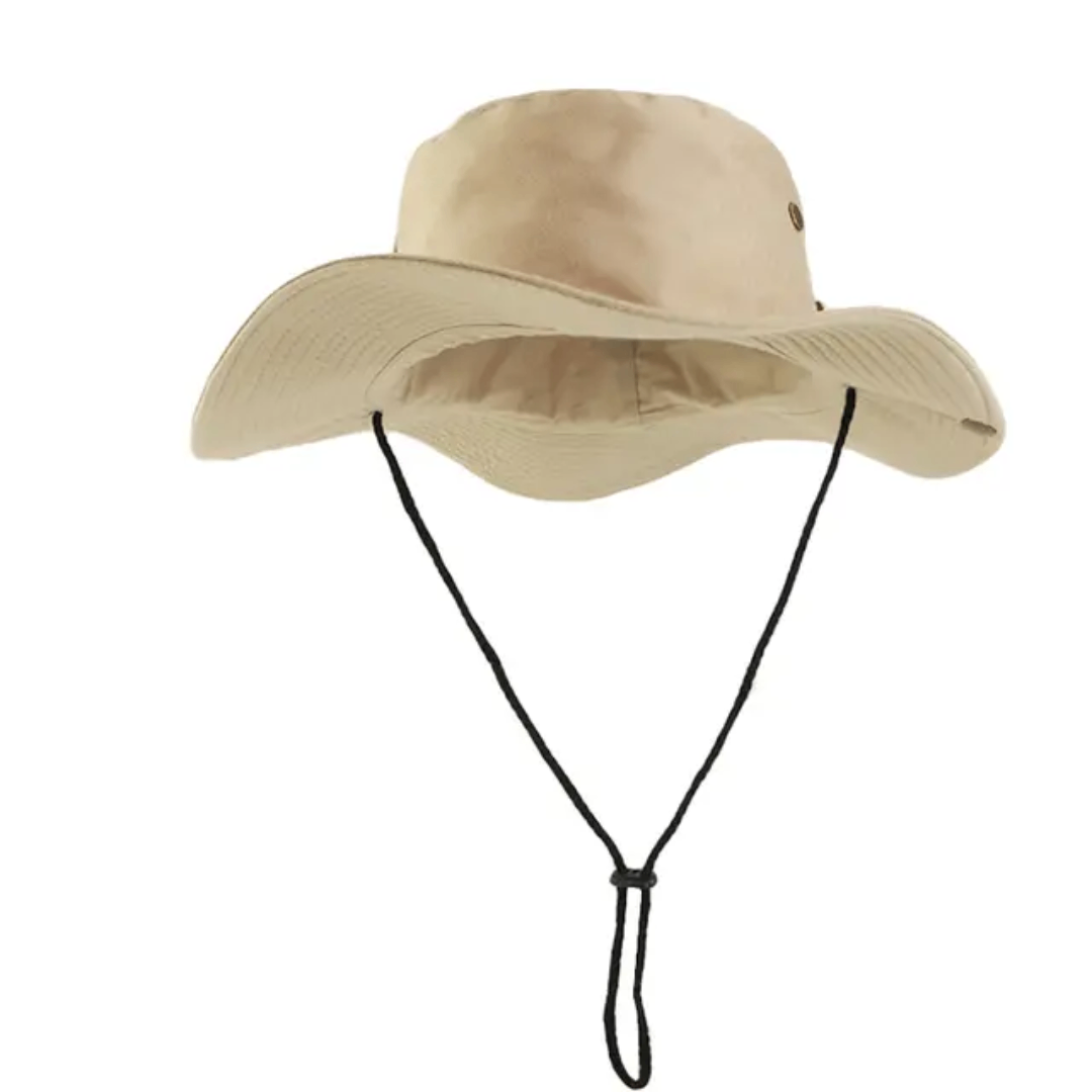 Chapeau pecheur avec ficelle.