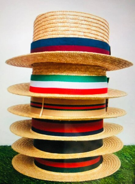 Straw fedora hat