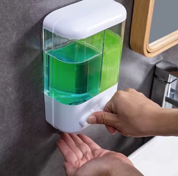 Distributeur de savon mural double
