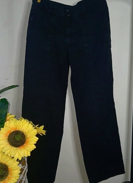 Pantalon noir en lin