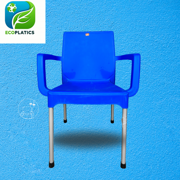 Chaise plastique bleue durable