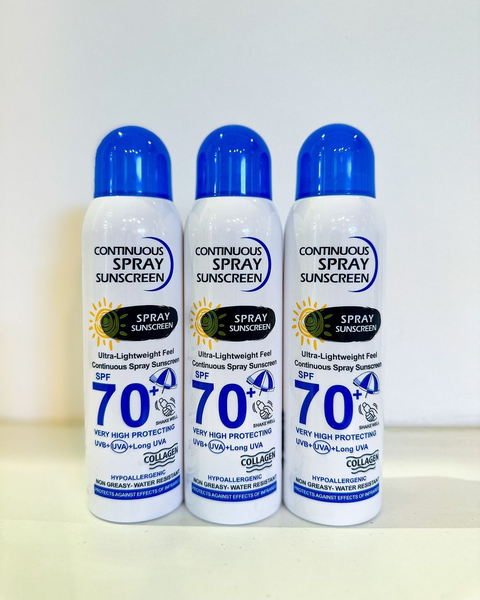 WOKALI CONTINUOUS SPRAY SUNSCREEN SPF 70+