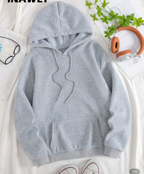 Sweat à Capuche Gris Unisexe