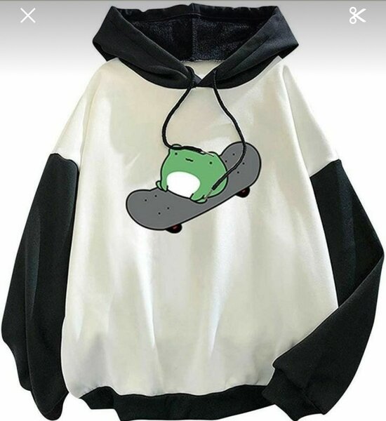 Sweat à capuche skateboard grenouille