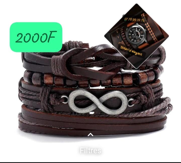 Bracelet en cuir complémentaire à la montre