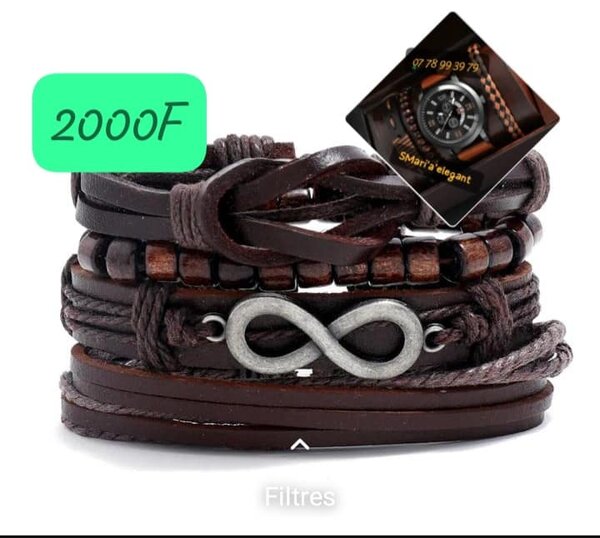 Bracelet en cuir complémentaire à la montre