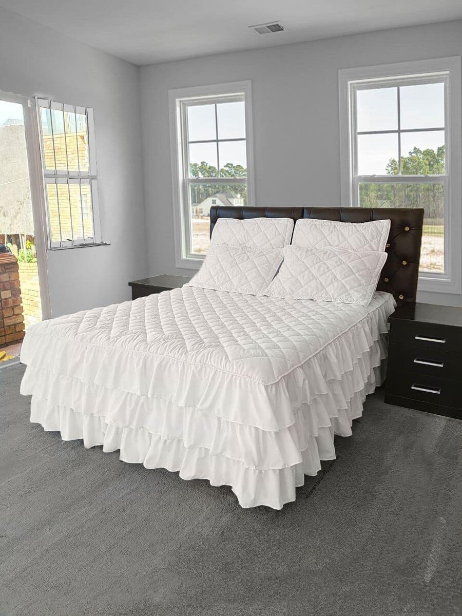 Bed linen set, plain, 4 pcs