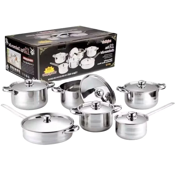 Set de Casseroles Inox 12 pièces