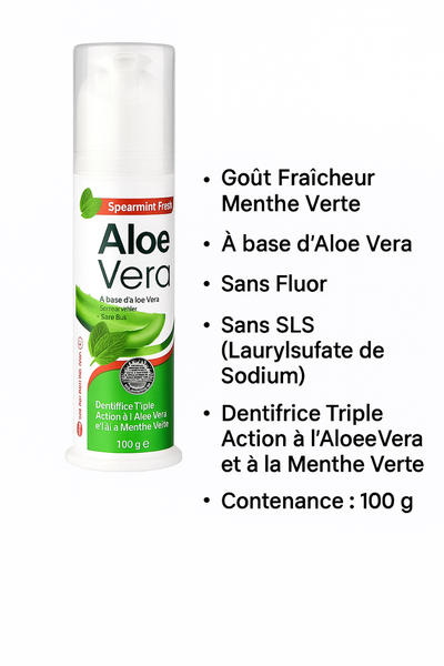 Dentifrice Triple Action Aloe Vera