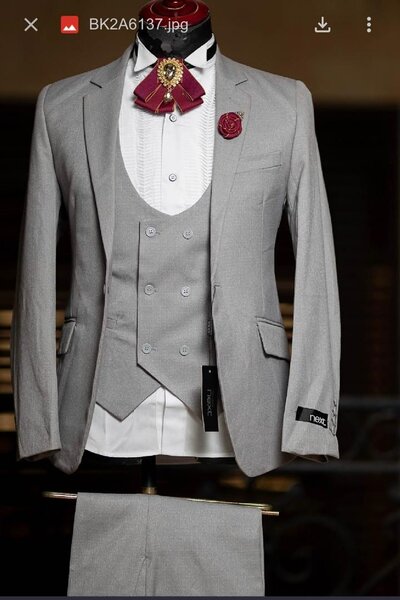 Gray Patterned 3pcs
