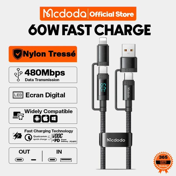 Mcdodo Câble 4 en 1 60W Fast Charge