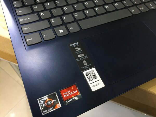 Blue Lenovo ideapad 1