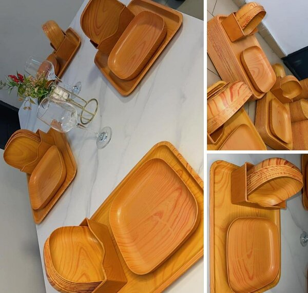 Service de table en bois élégant