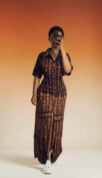 Robe longue bohème à imprimé