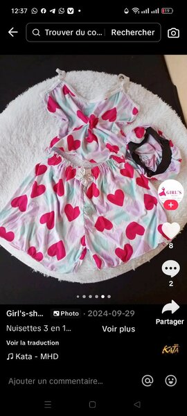 Pyjama Cœur Fille