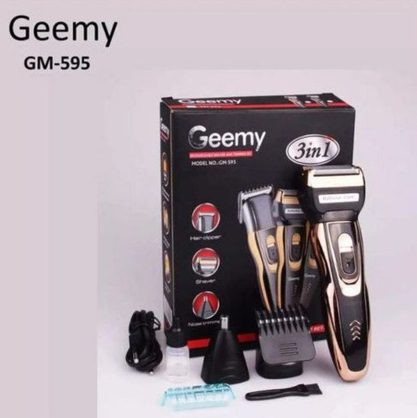 Gemmy Ensemble Rasoir Et Tondeuse Rechargeable 3 En 1 GM-595 -
