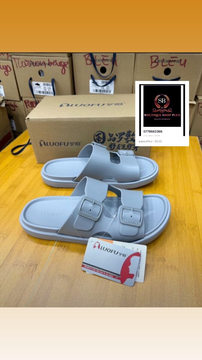 Sandales de luxe authentique tous en gomme