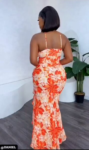 Side ruffle dress