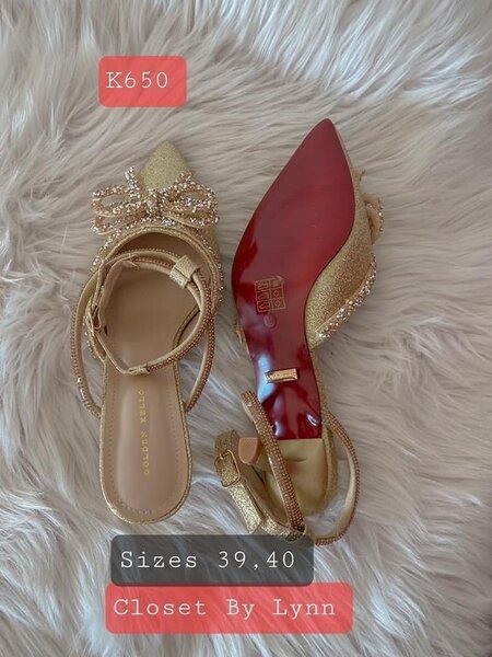 gold sandals