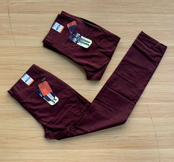 Khaki trousers - Wine