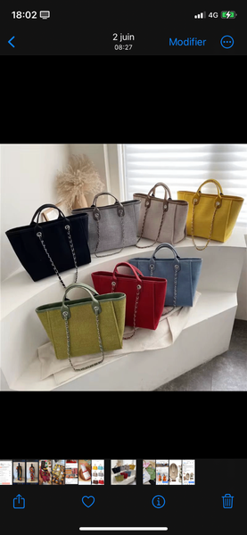 Sacs colorés en toile élégante