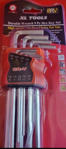 9 pcs allen key