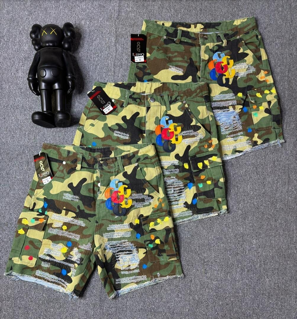 Chrome heart shorts