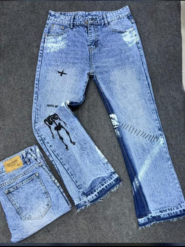 Denim flare jeans