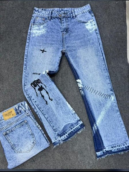Denim flare jeans