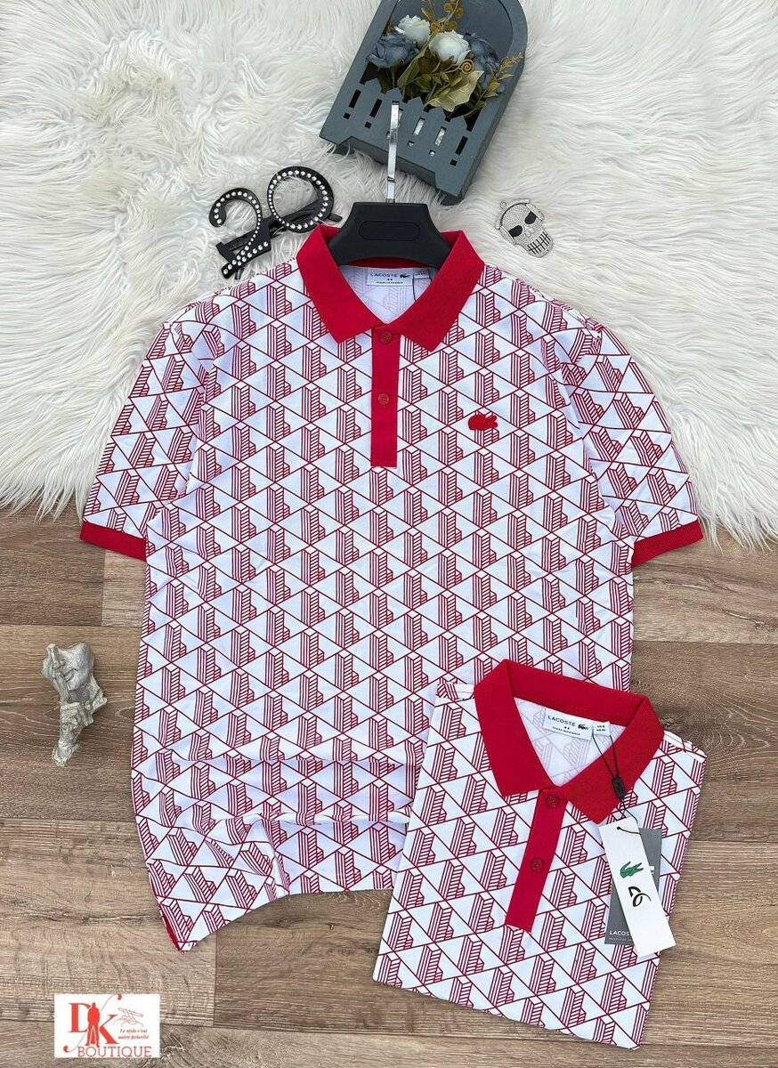 Polo tendance motifs géométriques