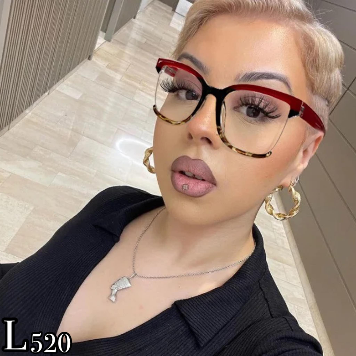 Lunette rouge noir 
