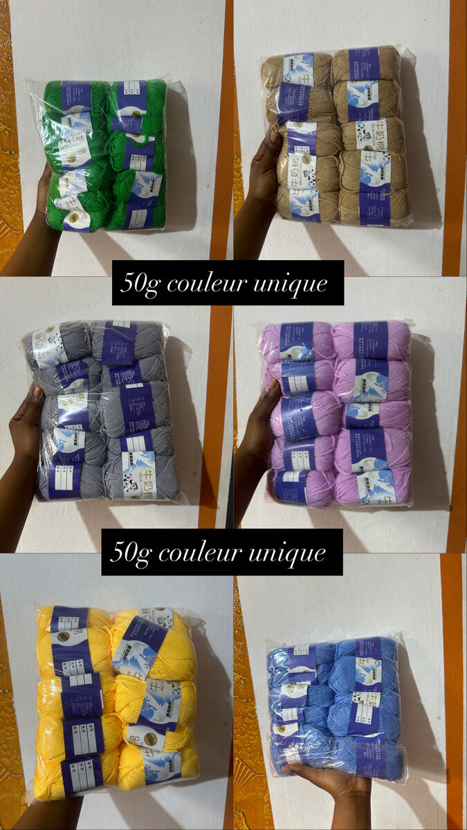 Lot de Fils à Tricoter 50g