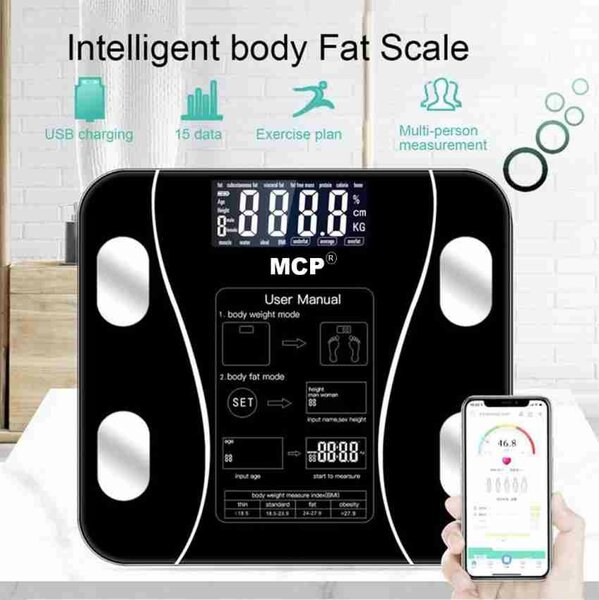 Balance pèse-personne électronique connectée 180kg max
