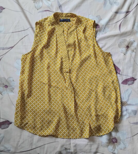 Sleeveless Yellow Top, USA Size 8