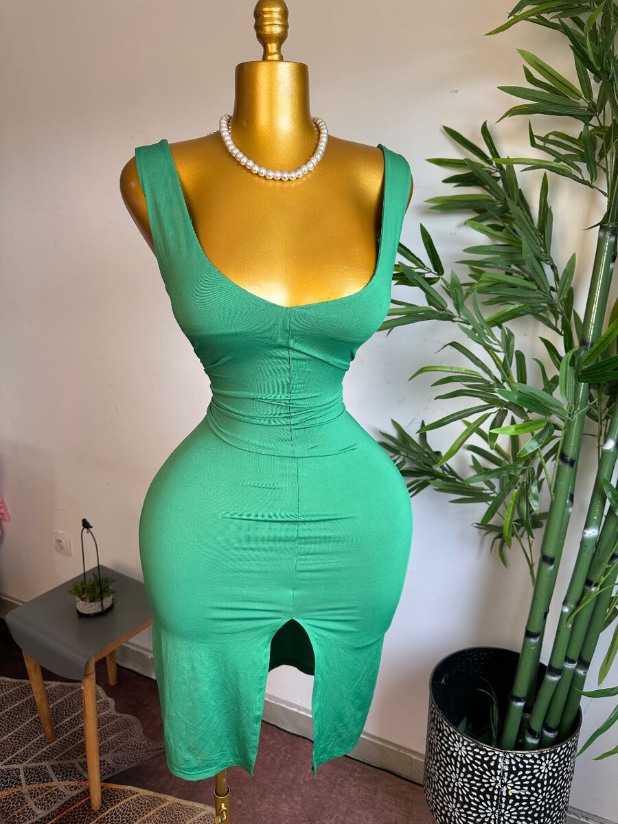 Robe crayon à fente