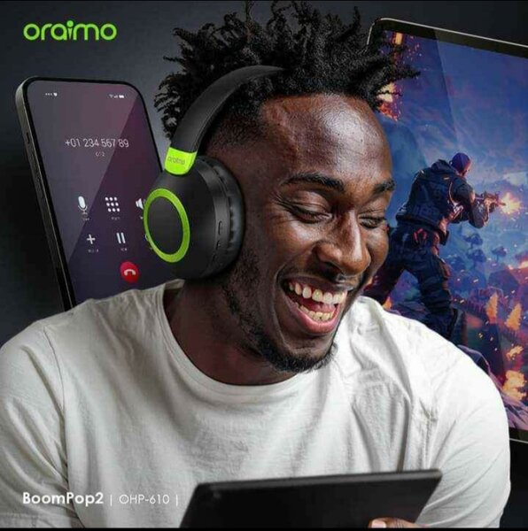 Oraimo Casque Bluetooth BoomPop 2 - 60h Bass Puissant